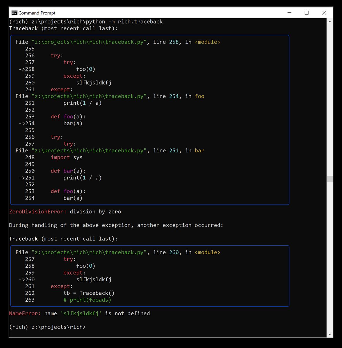 Traceback python 3 как записать в файл